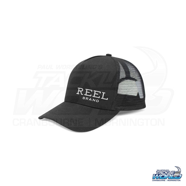 Hats Caps Beanies Reel Brand Wordmark Logo Trucker Hat 3 Hats Caps Beanies Reel Brand Wordmark Logo Trucker Hat