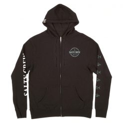 Clothing Salty Crew Deep Sea Zip Fleece Hoodie -Cheap Ifish Store SC deepsee fleece black front 600x