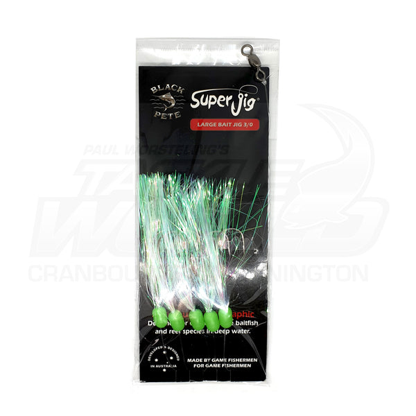 Pre Tied Rigs Black Pete Super Jig Bait Jig 3 Pre Tied Rigs Black Pete Super Jig Bait Jig