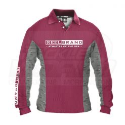 Clothing Reel Brand Tropi-cool Shirt QN -Cheap Ifish Store rb tc maroon front 600x