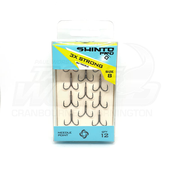 Shinto Pro Hooks - 3X Black Nickel Treble Hooks 3 Shinto Pro Hooks - 3X Black Nickel Treble Hooks